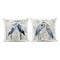 Stupell Industries Blue Heron Palm Pair 2 Piece Outdoor Printed Pillow Set, design by Kim Allen, 18 x 7 x 18